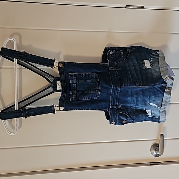 Basic Denim Wax Jean Overall Shorts (M) - Picture 4 of 8